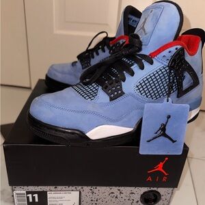 Travis Scott Cactus Jack Jordan 4 Retro - University Blue/Black Size 11M